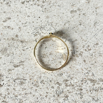 Bague Vintage - Or Jaune 750 & Saphir