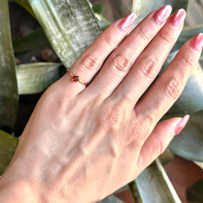 Bague Lapuna - Or Jaune 750 & Grenat