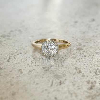 Bague Pavée - Or Jaune 750 & Diamants