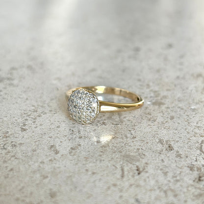 Bague Pavée - Or Jaune 750 & Diamants