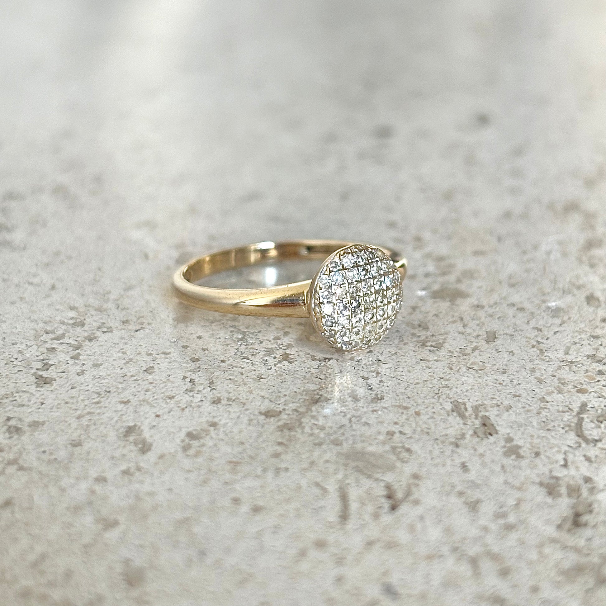 Bague Pavée - Or Jaune 750 & Diamants