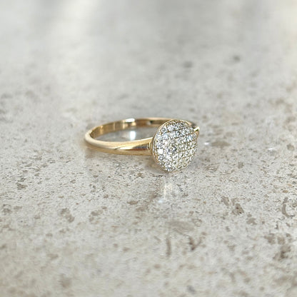 Bague Pavée - Or Jaune 750 & Diamants