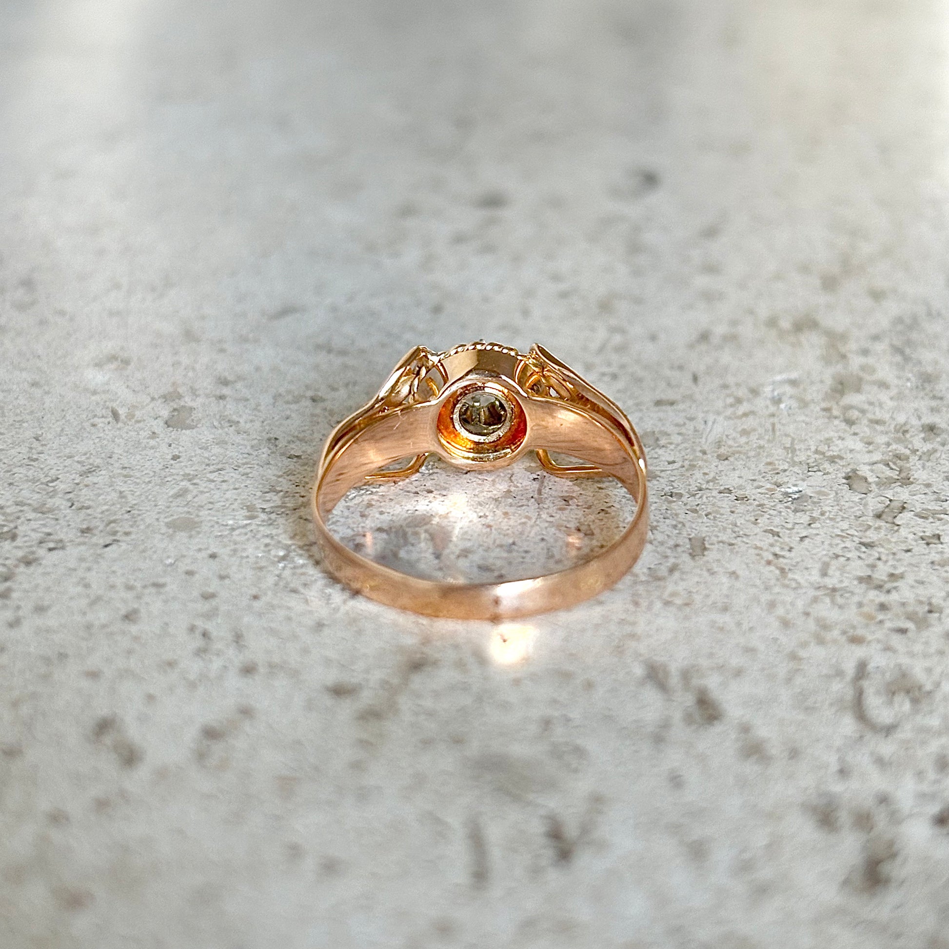 Bague Solitaire Vintage - Or Jaune 750 & Diamant
