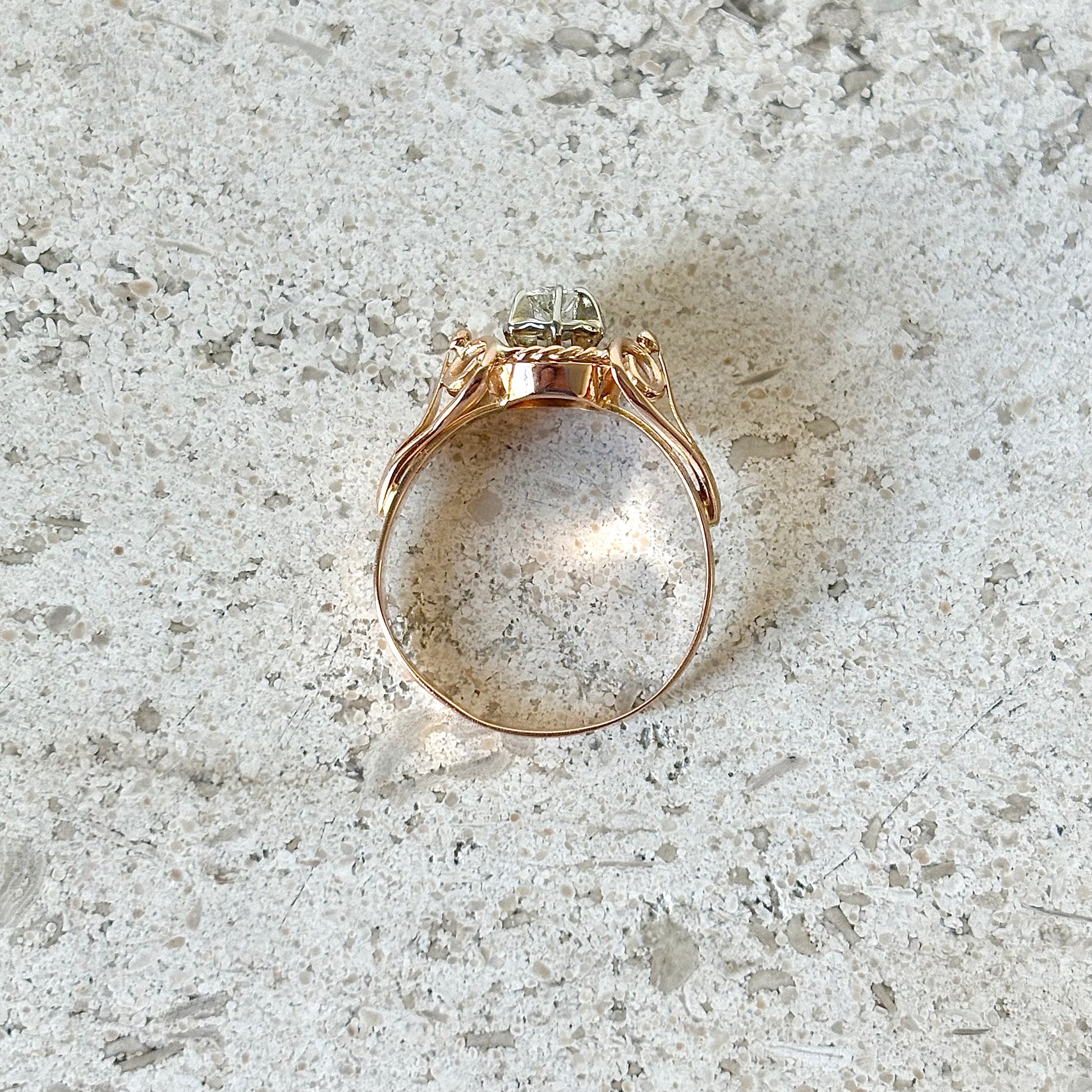 Bague Solitaire Vintage - Or Jaune 750 & Diamant