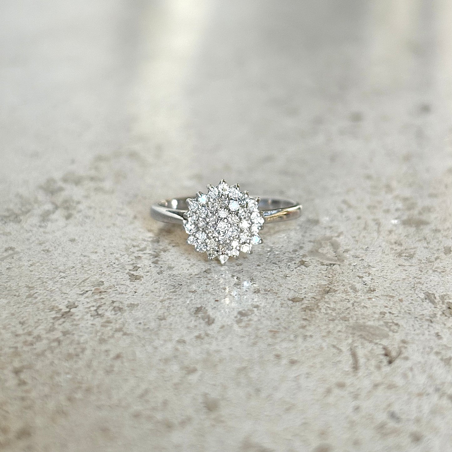 Bague Marguerite - Or Blanc 750 & Diamants