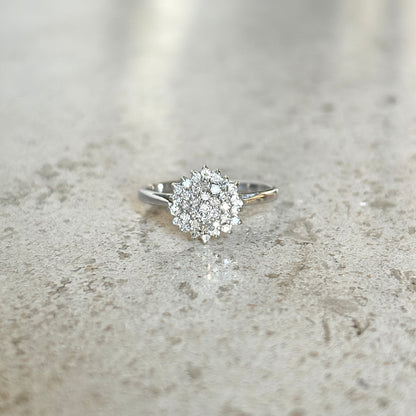 Bague Marguerite - Or Blanc 750 & Diamants