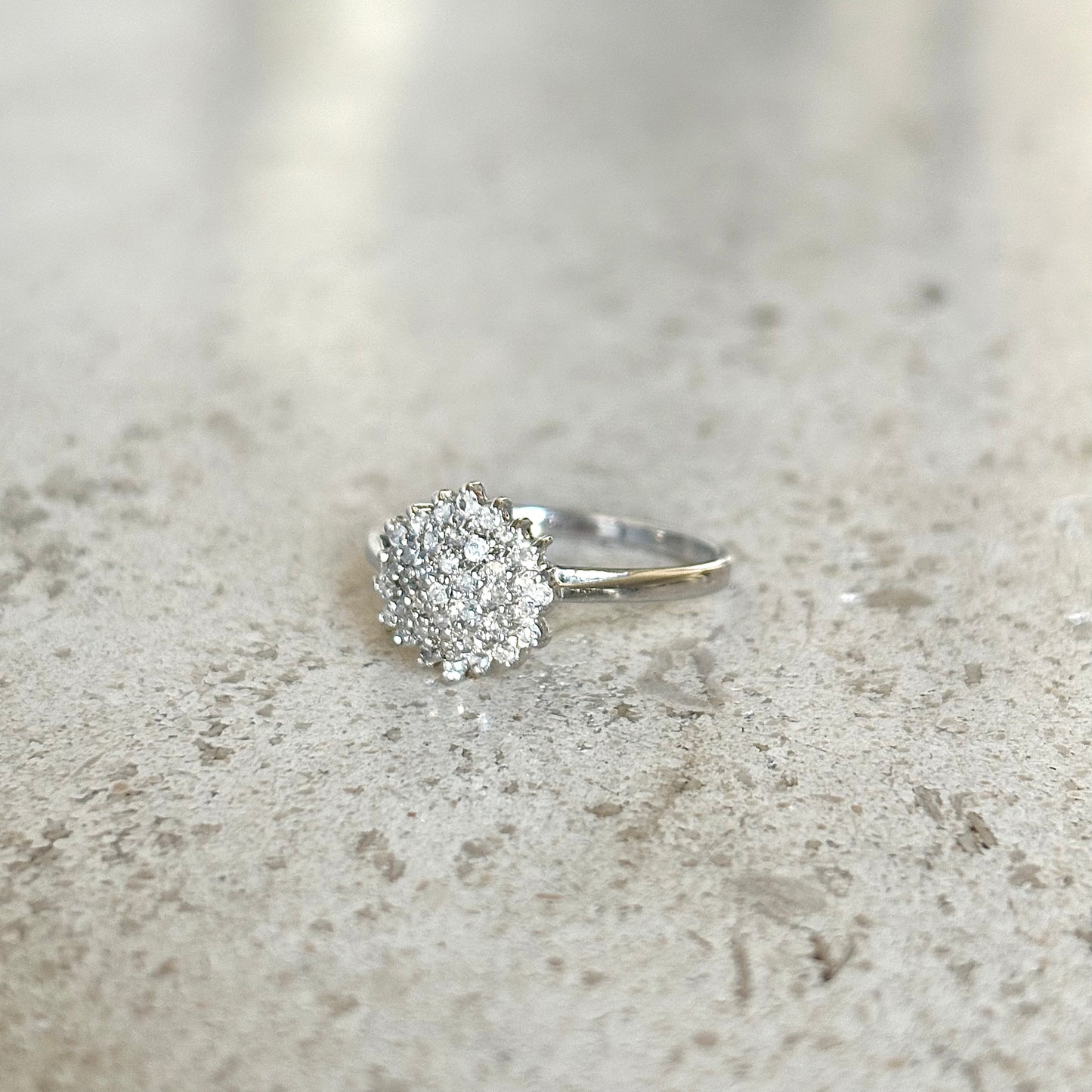 Bague Marguerite - Or Blanc 750 & Diamants