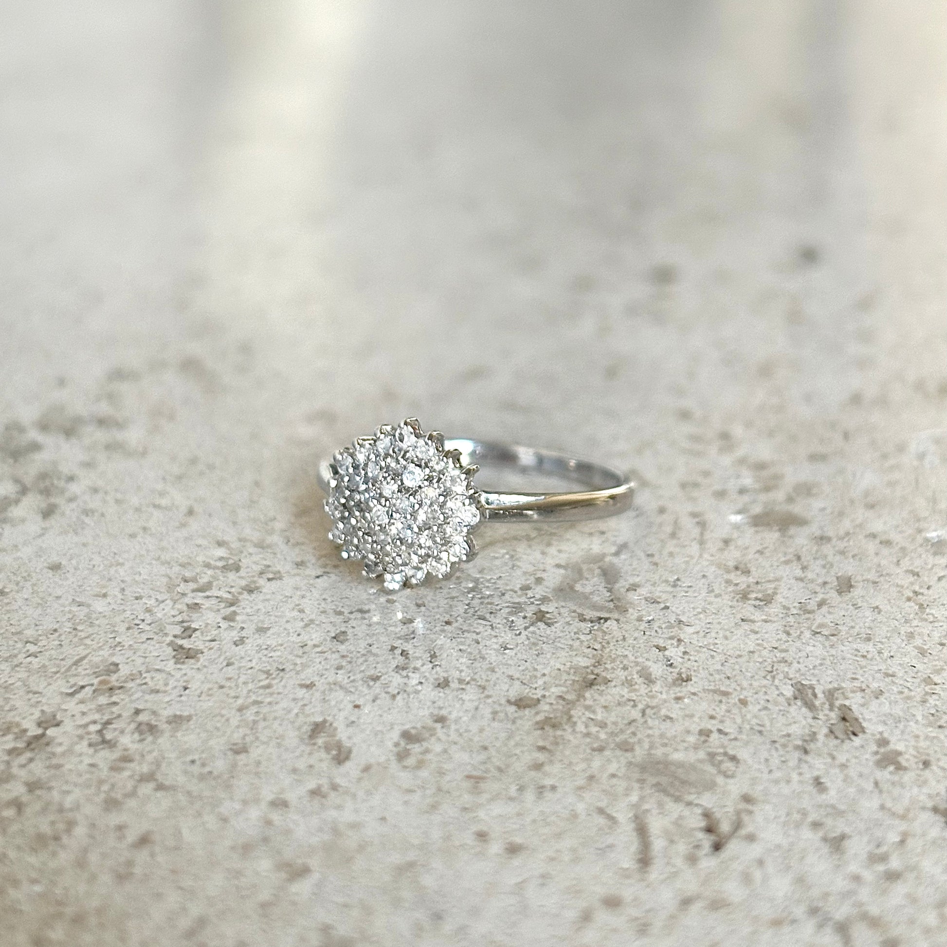 Bague Marguerite - Or Blanc 750 & Diamants
