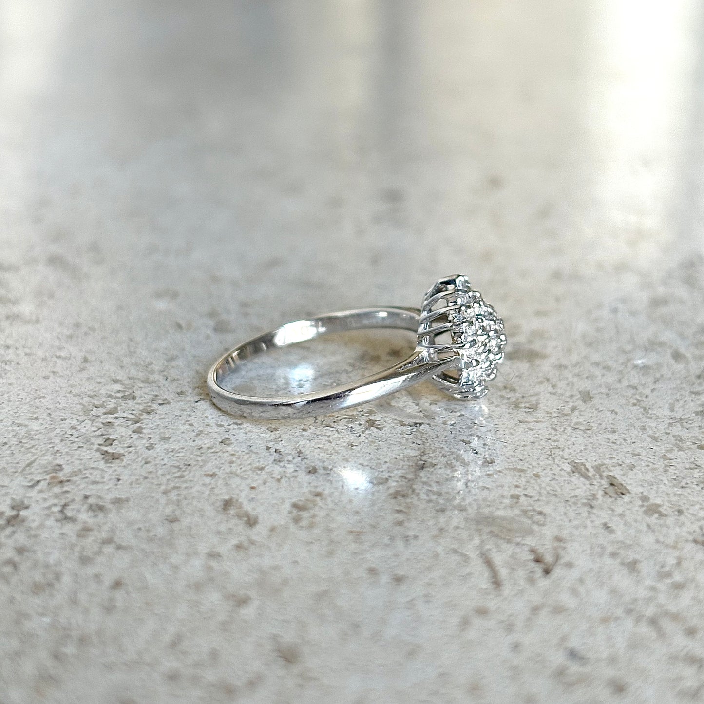 Bague Marguerite - Or Blanc 750 & Diamants