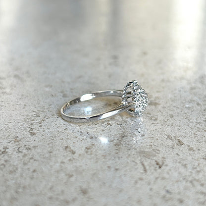 Bague Marguerite - Or Blanc 750 & Diamants