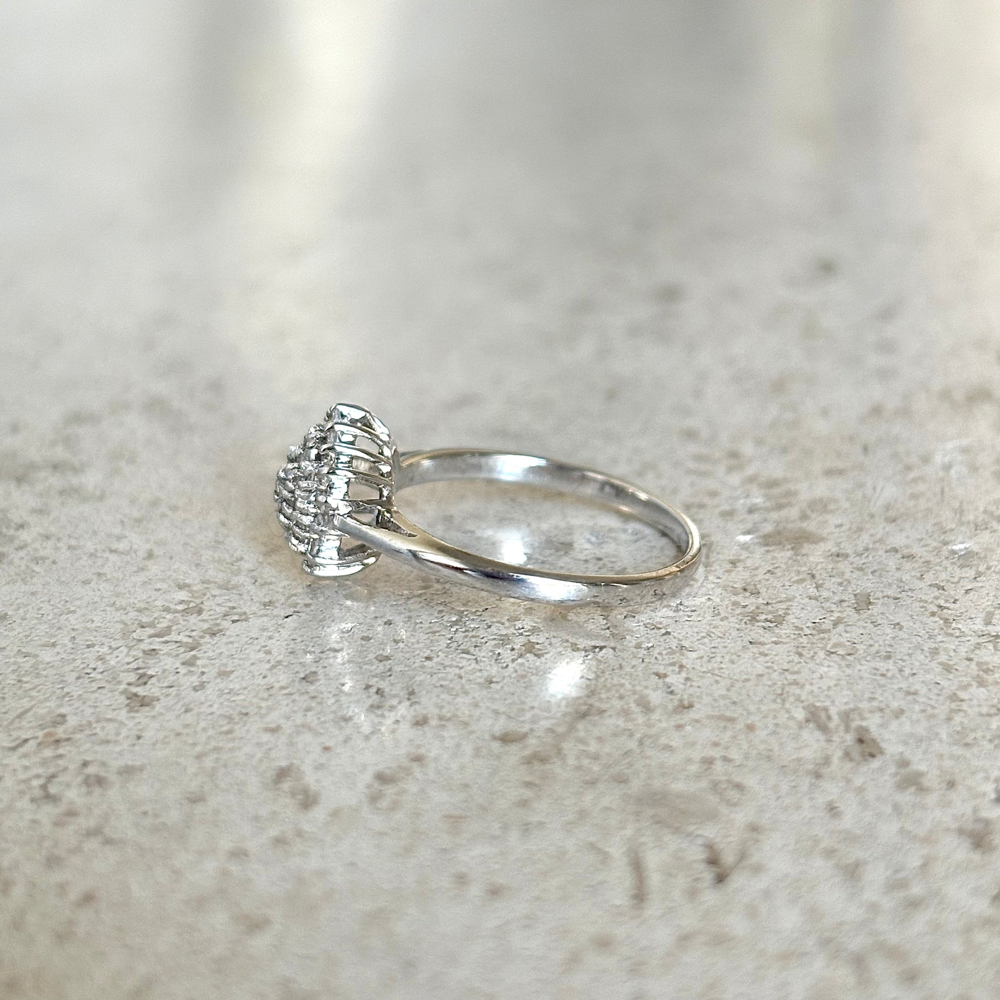 Bague Marguerite - Or Blanc 750 & Diamants