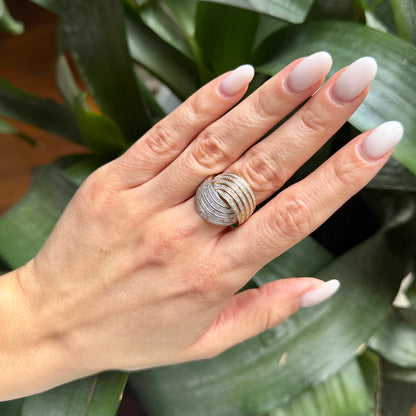 Bague Noeud - Or Jaune/ Blanc 750 & Diamants