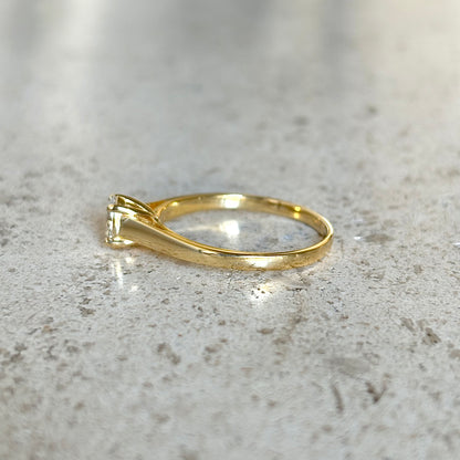Bague Solitaire - Or Jaune 750 & Diamant