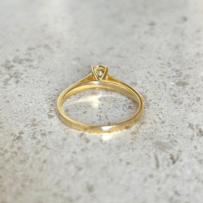 Bague Solitaire - Or Jaune 750 & Diamant