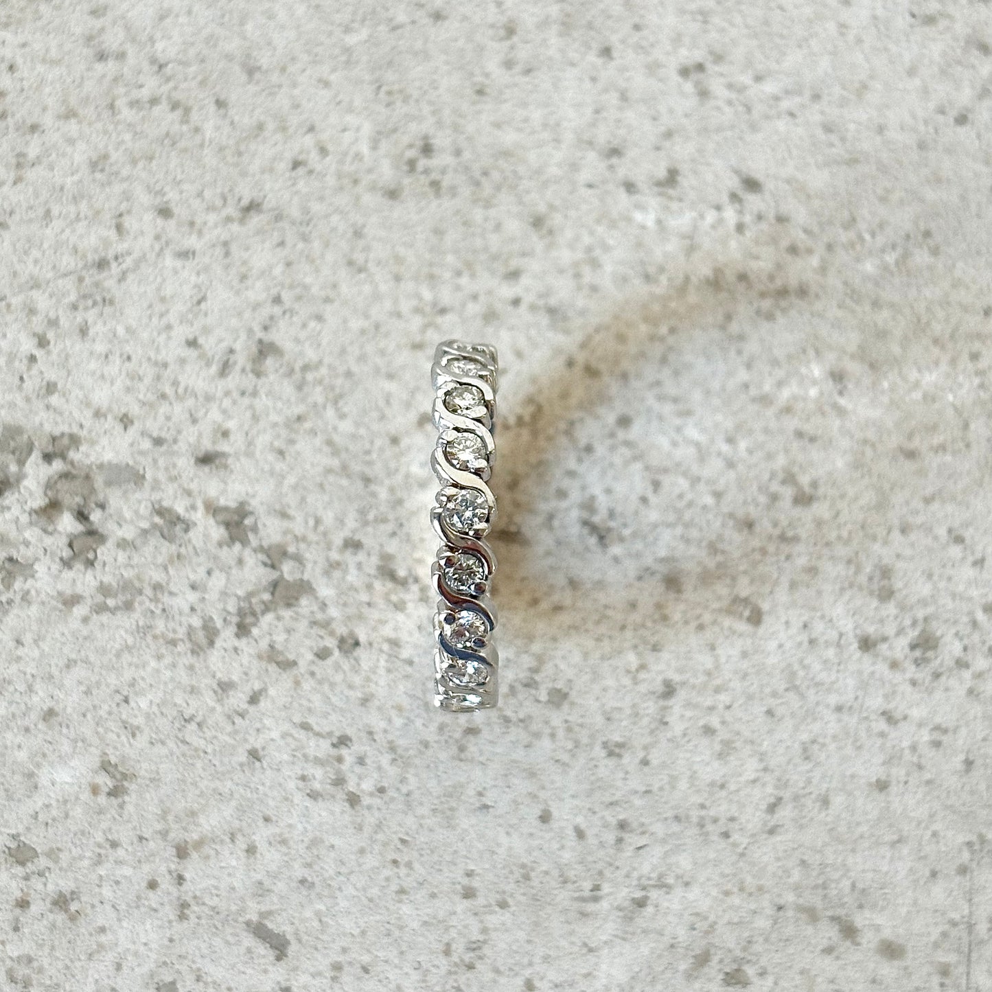 Bague Alliance Tour Complet - Or Blanc 750 & Diamants