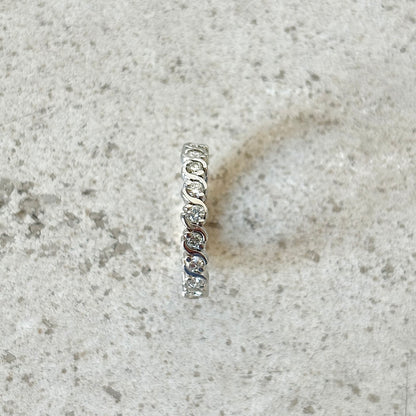Bague Alliance Tour Complet - Or Blanc 750 & Diamants