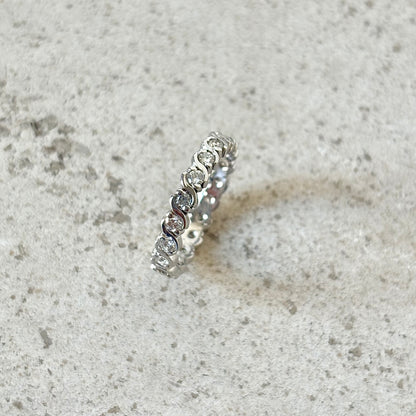 Bague Alliance Tour Complet - Or Blanc 750 & Diamants
