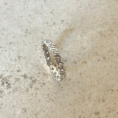Bague Alliance Tour Complet - Or Blanc 750 & Diamants