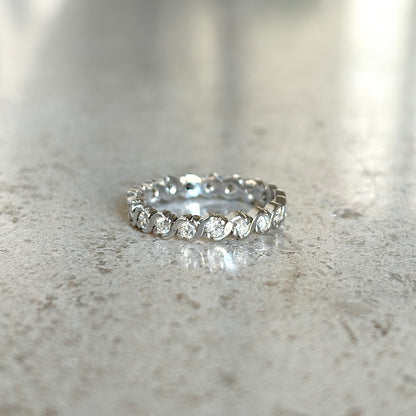 Bague Alliance Tour Complet - Or Blanc 750 & Diamants