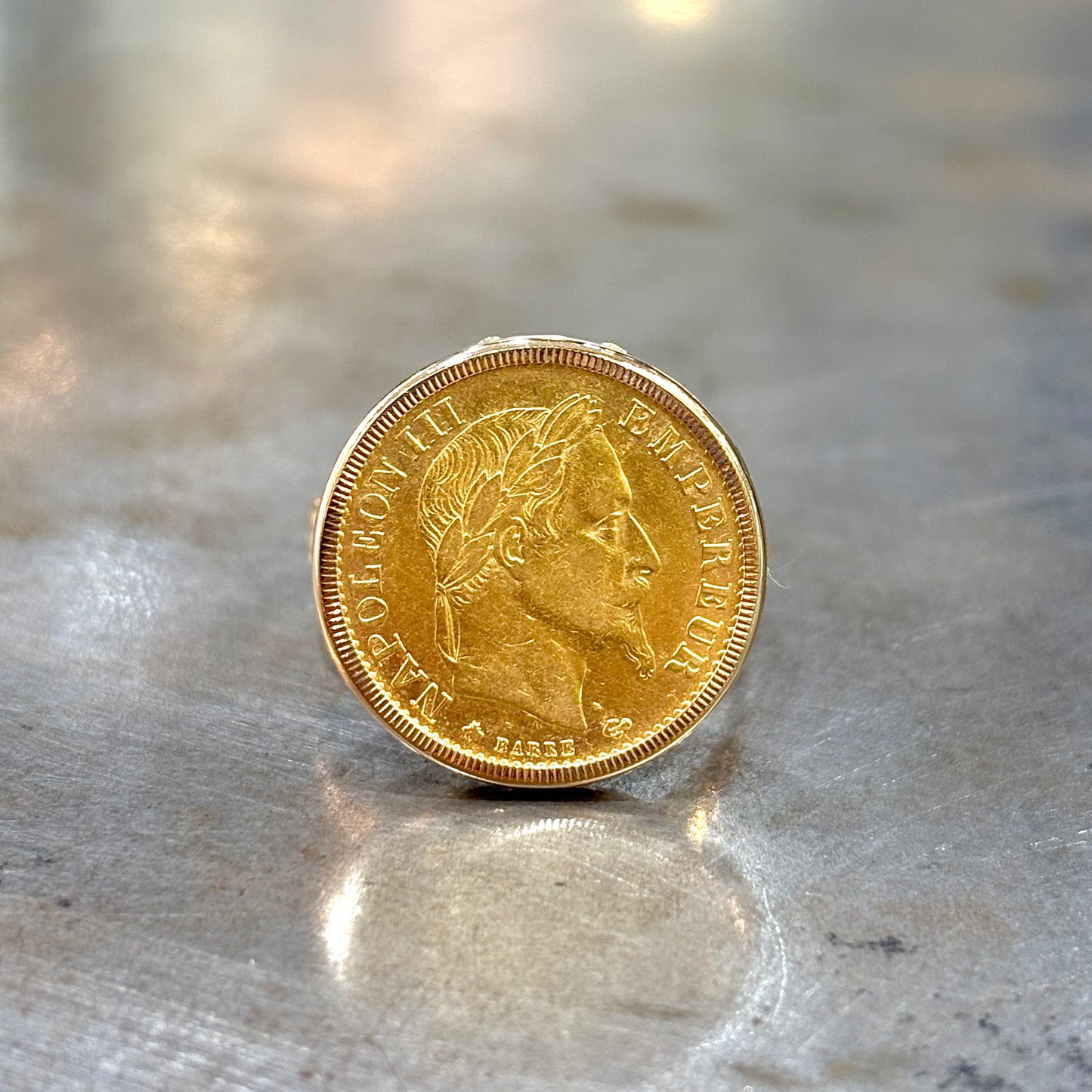 Bague Pièce - Or Jaune 750 & Pièce 10 Francs Napoléon