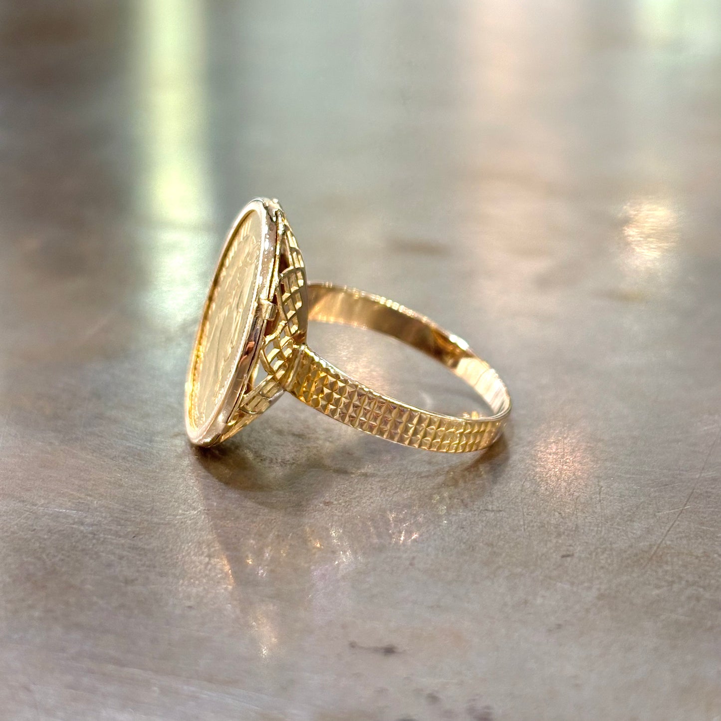 Bague Pièce - Or Jaune 750 & Pièce 10 Francs Napoléon
