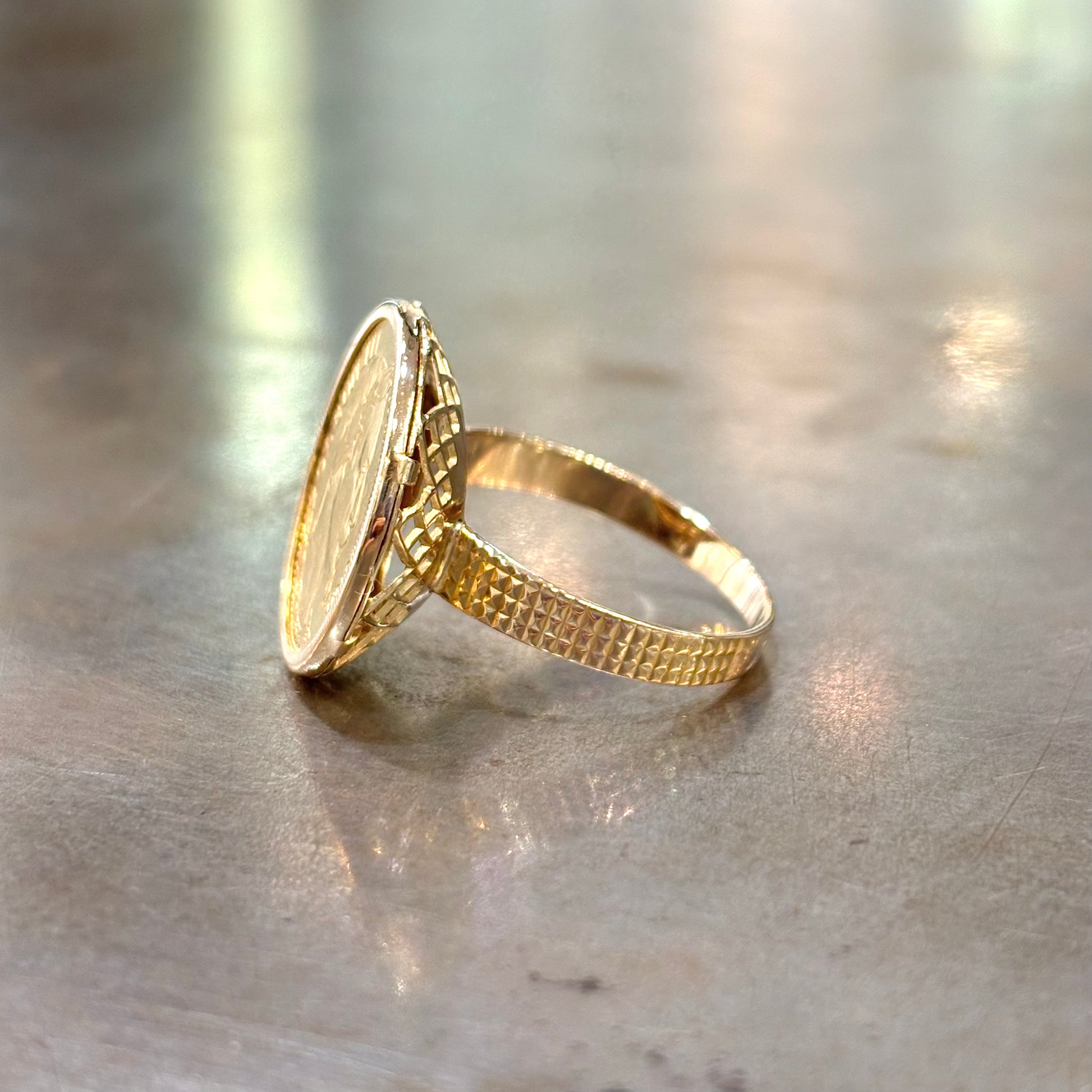 Bague Pièce - Or Jaune 750 & Pièce 10 Francs Napoléon