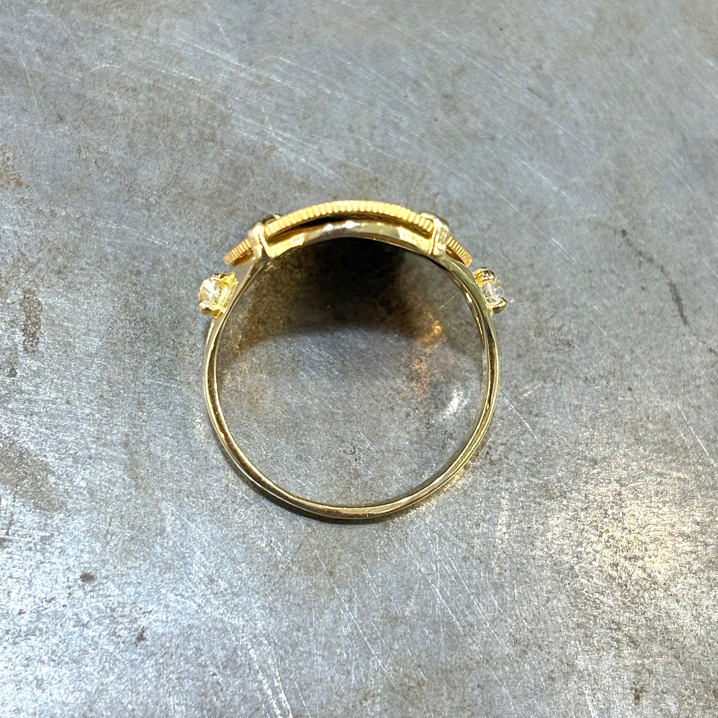 Bague Pièce - Or Jaune 750 & Pièce 10 Francs Napoléon & Diamants