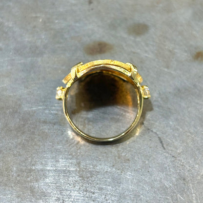 Bague Pièce - Or Jaune 750 & Pièce 20 Francs Napoléon & Diamants