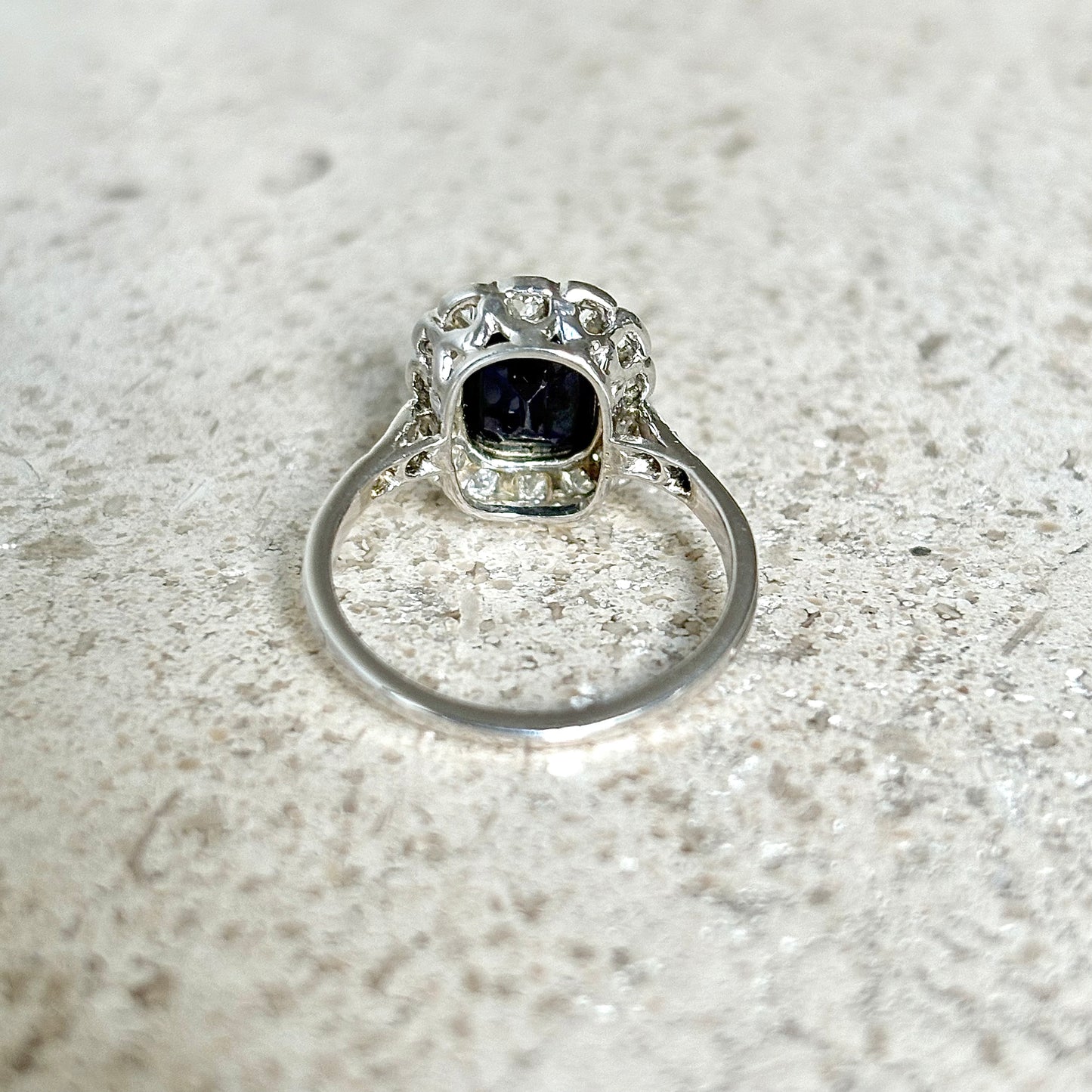 Bague Marguerite - Or Blanc 750 Saphir & Diamants