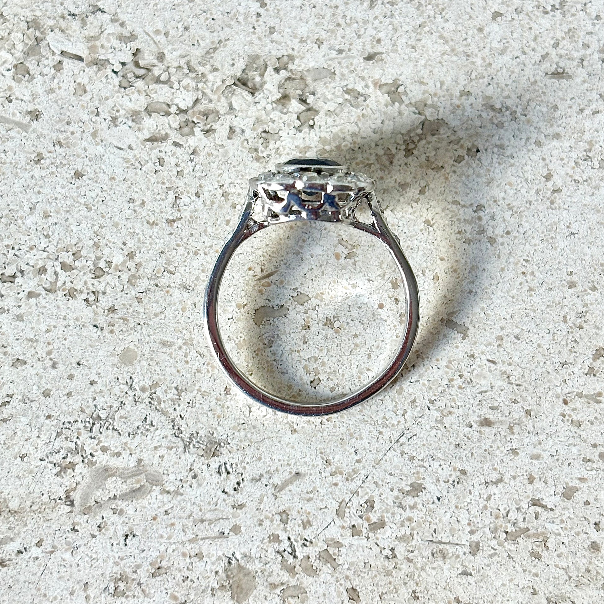 Bague Marguerite - Or Blanc 750 Saphir & Diamants