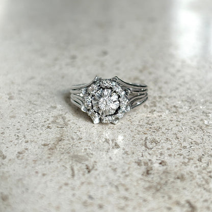 Bague Marguerite Vintage - Or Blanc 750 & Diamants