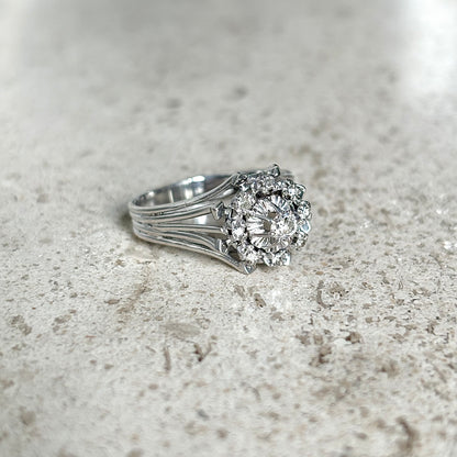 Bague Marguerite Vintage - Or Blanc 750 & Diamants