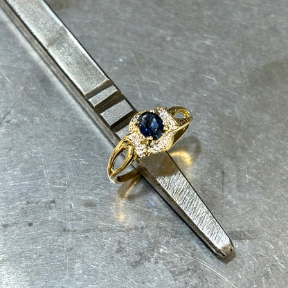 Bague Entourage - Or Jaune 750 & Saphir