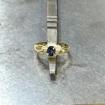 Bague Entourage - Or Jaune 750 & Saphir