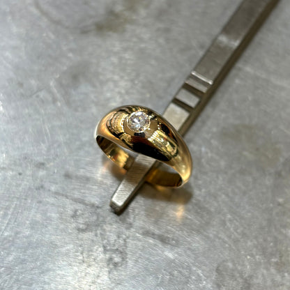 Bague Jonc - Or Jaune 750 & Diamant