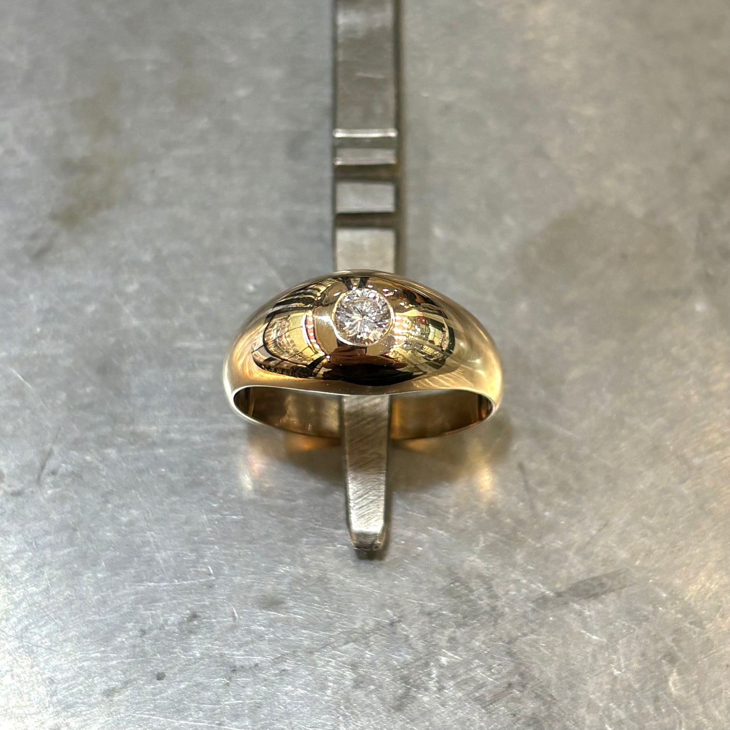 Bague Jonc - Or Jaune 750 & Diamant