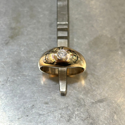 Bague Jonc - Or Jaune 750 & Diamant