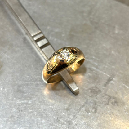 Bague Jonc - Or Jaune 750 & Diamant