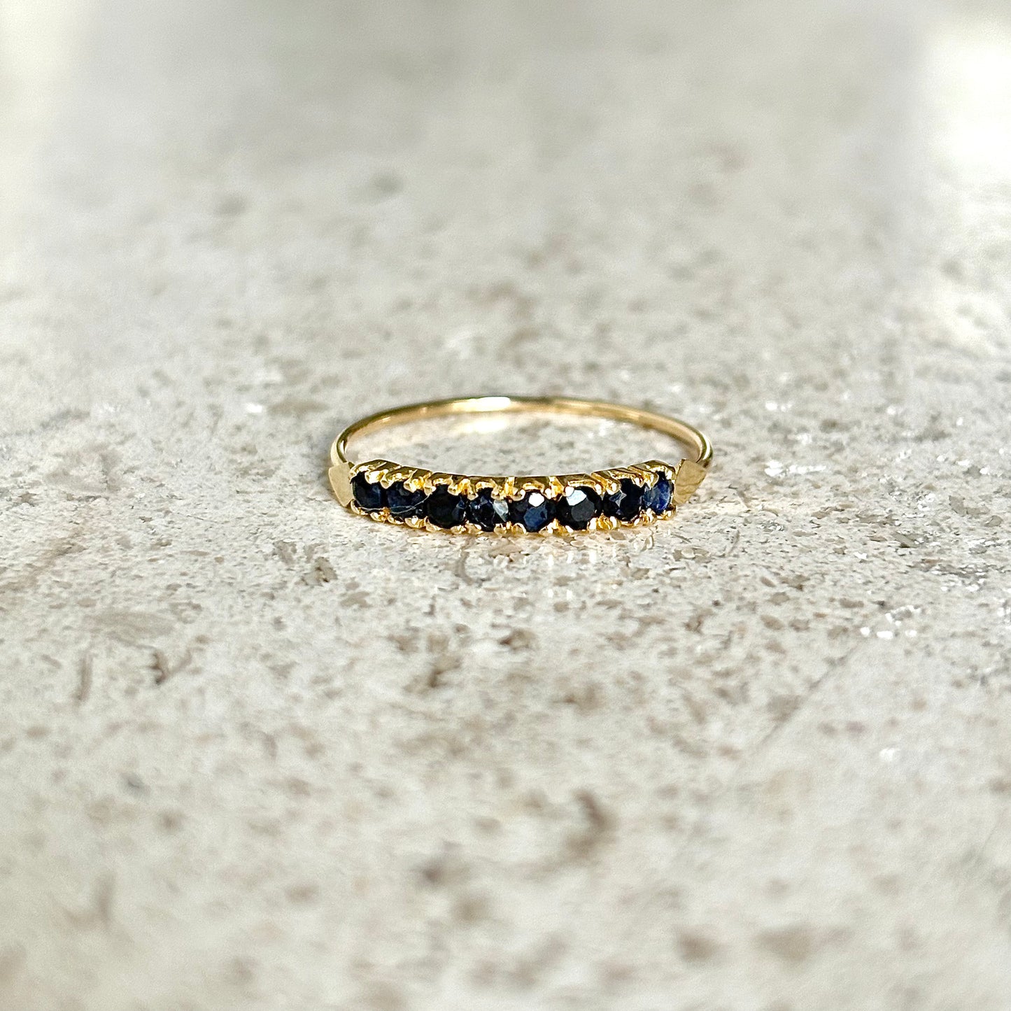 Bague Alliance - Or Jaune 750 & Saphirs
