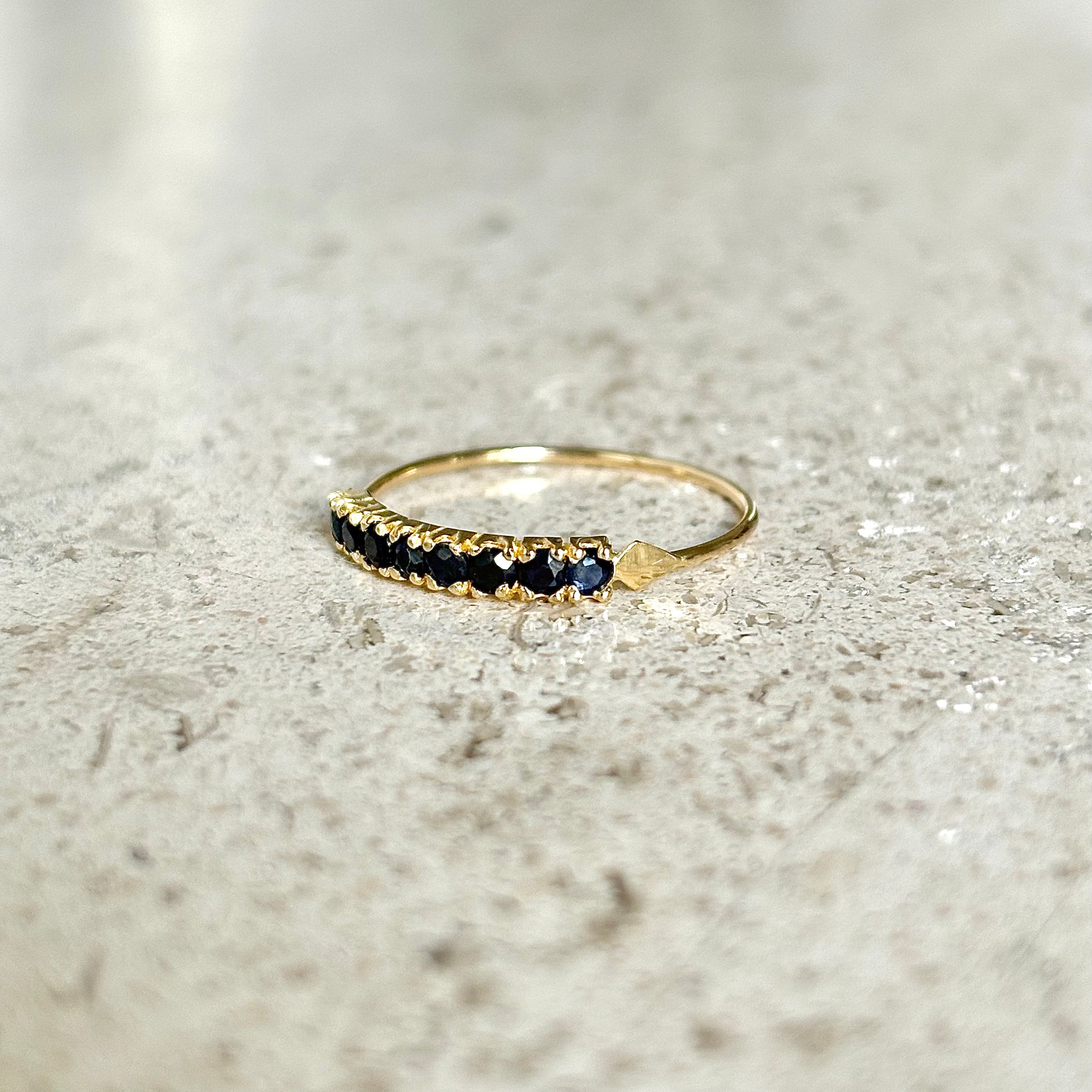 Bague Alliance - Or Jaune 750 & Saphirs