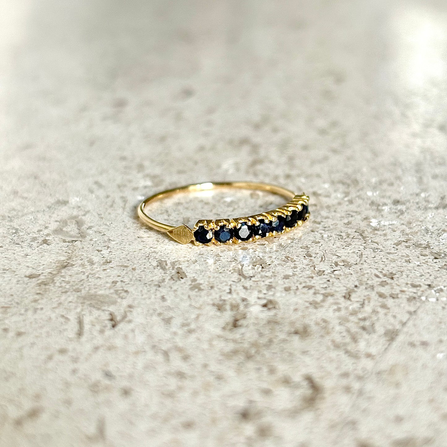 Bague Alliance - Or Jaune 750 & Saphirs