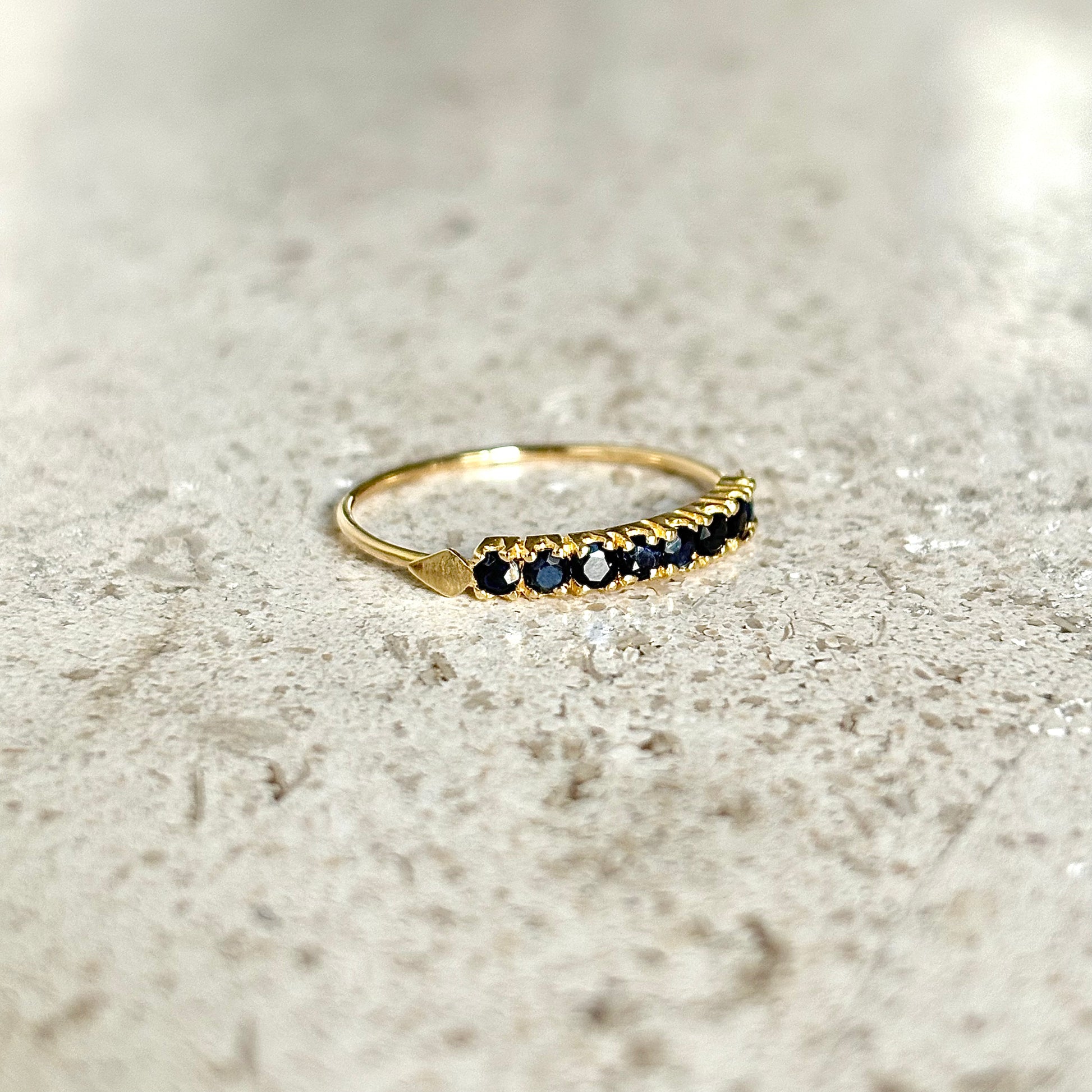 Bague Alliance - Or Jaune 750 & Saphirs