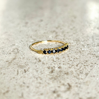 Bague Alliance - Or Jaune 750 & Saphirs