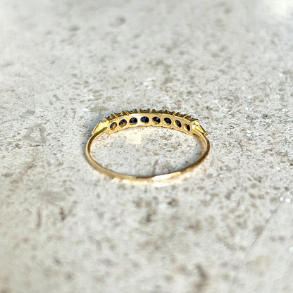 Bague Alliance - Or Jaune 750 & Saphirs