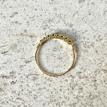 Bague Alliance - Or Jaune 750 & Saphirs