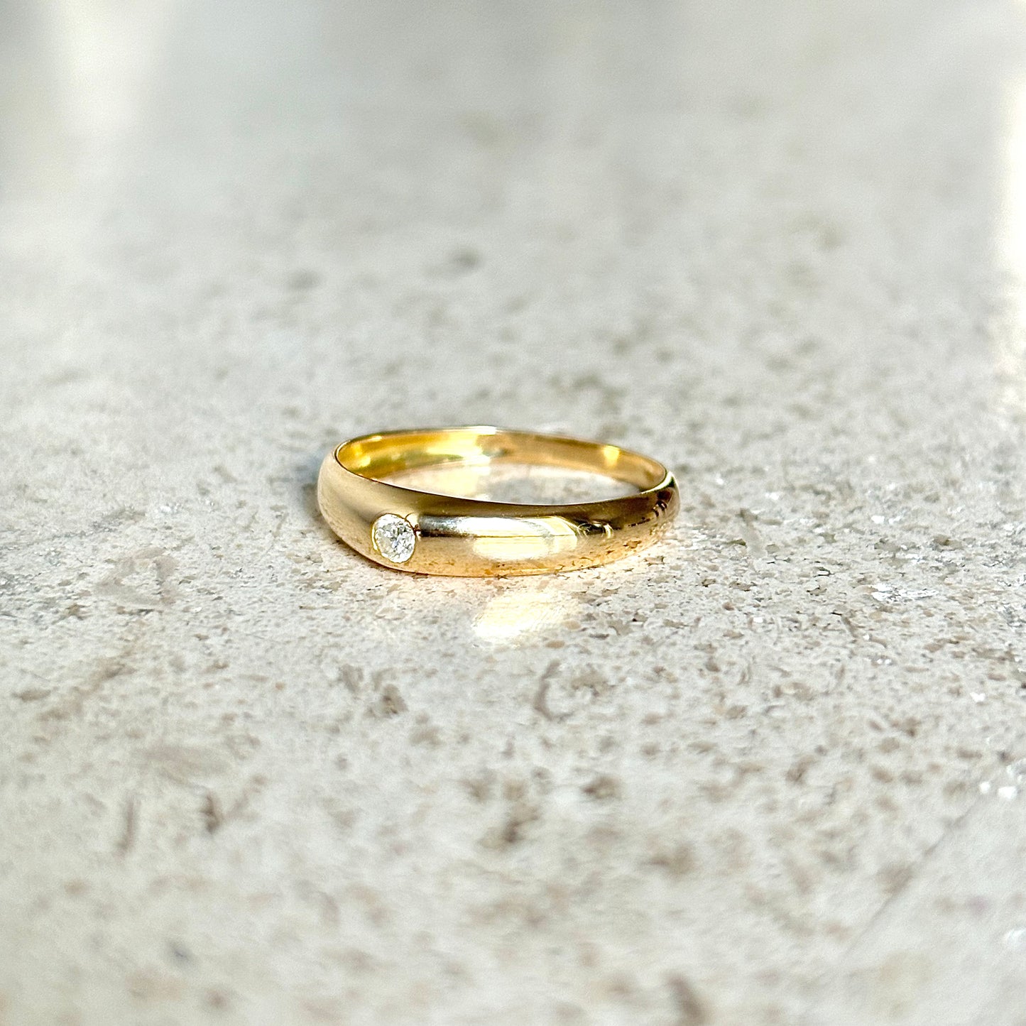 Bague Jonc - Or Jaune 750 & Diamant
