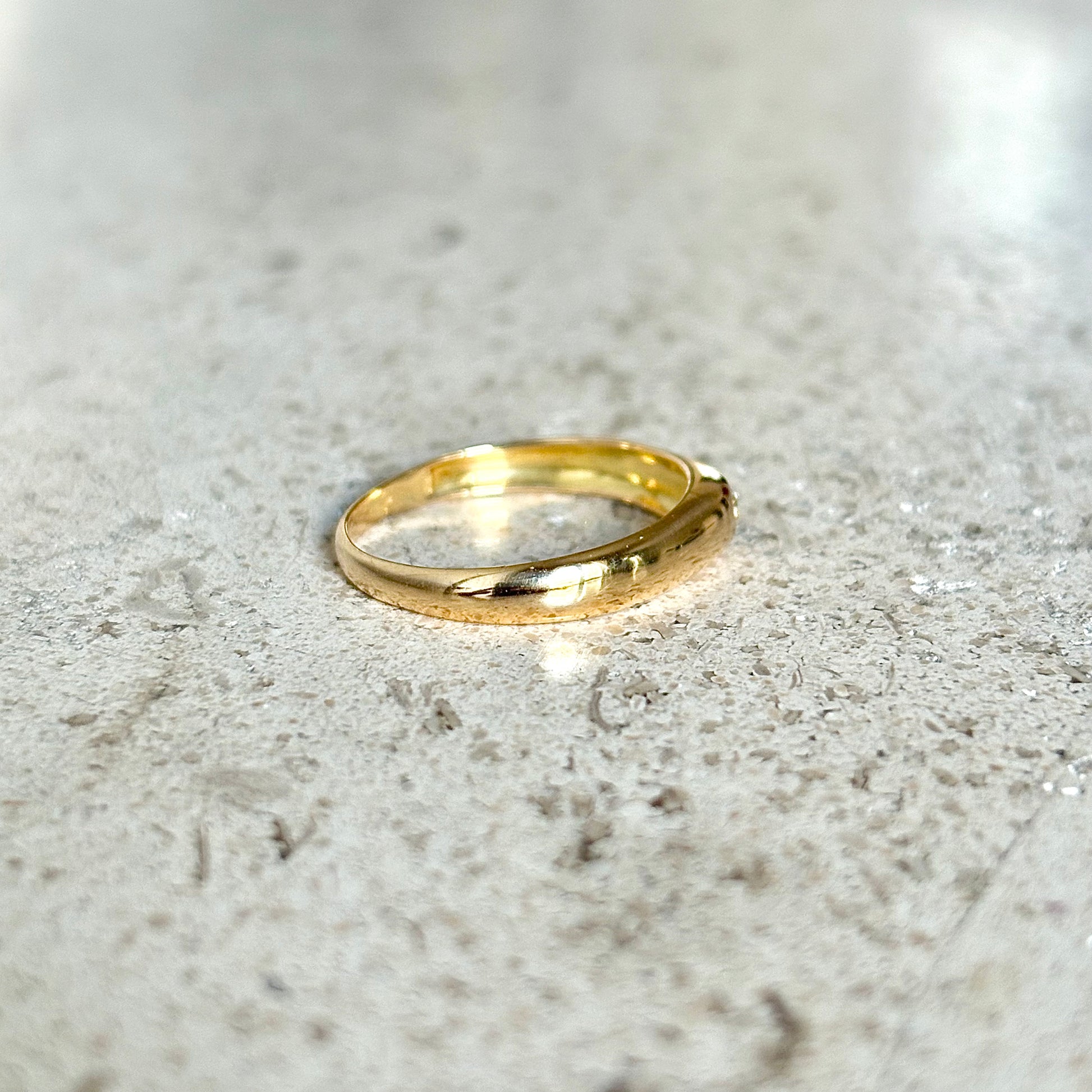 Bague Jonc - Or Jaune 750 & Diamant