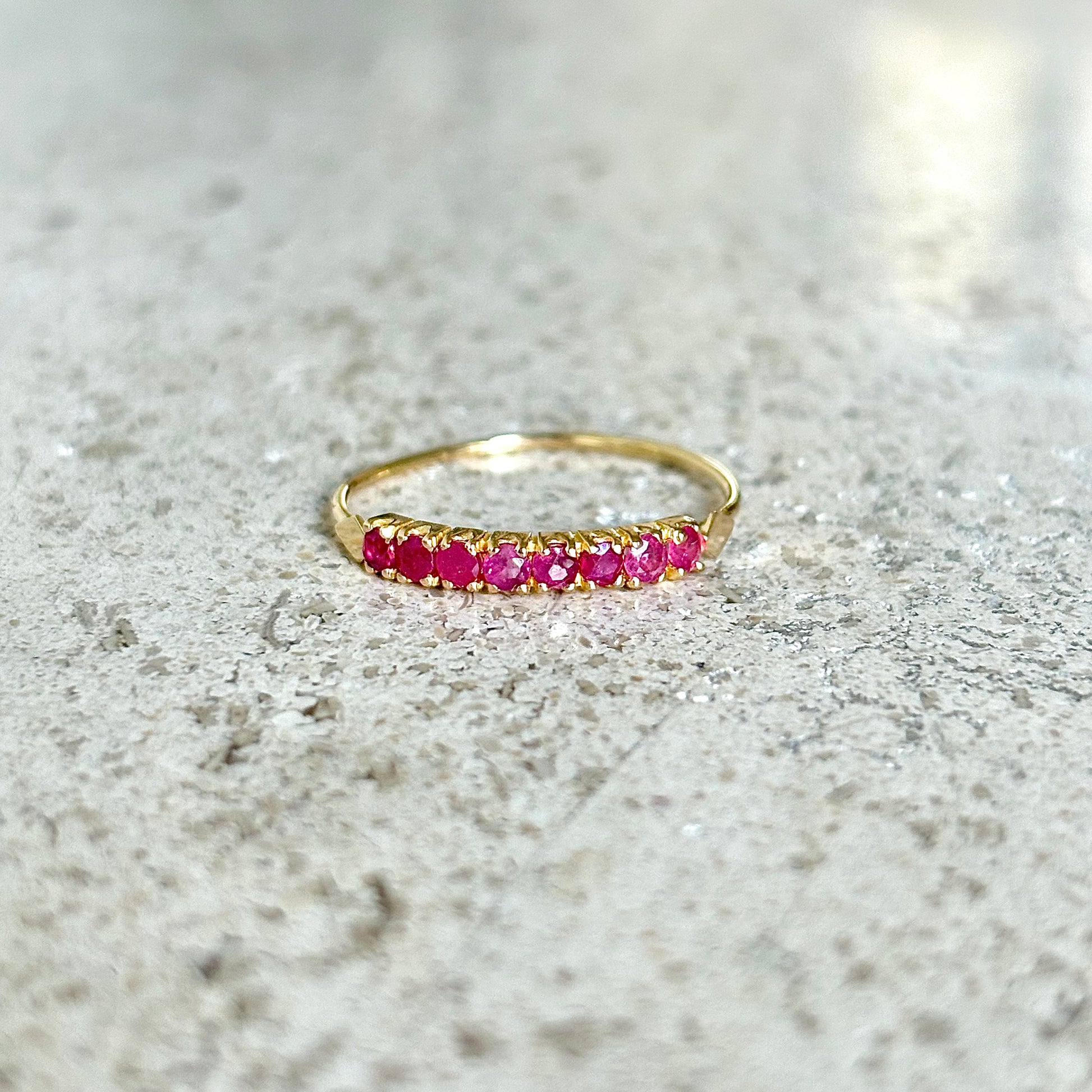 Bague Alliance - Or Jaune 750 & Rubis