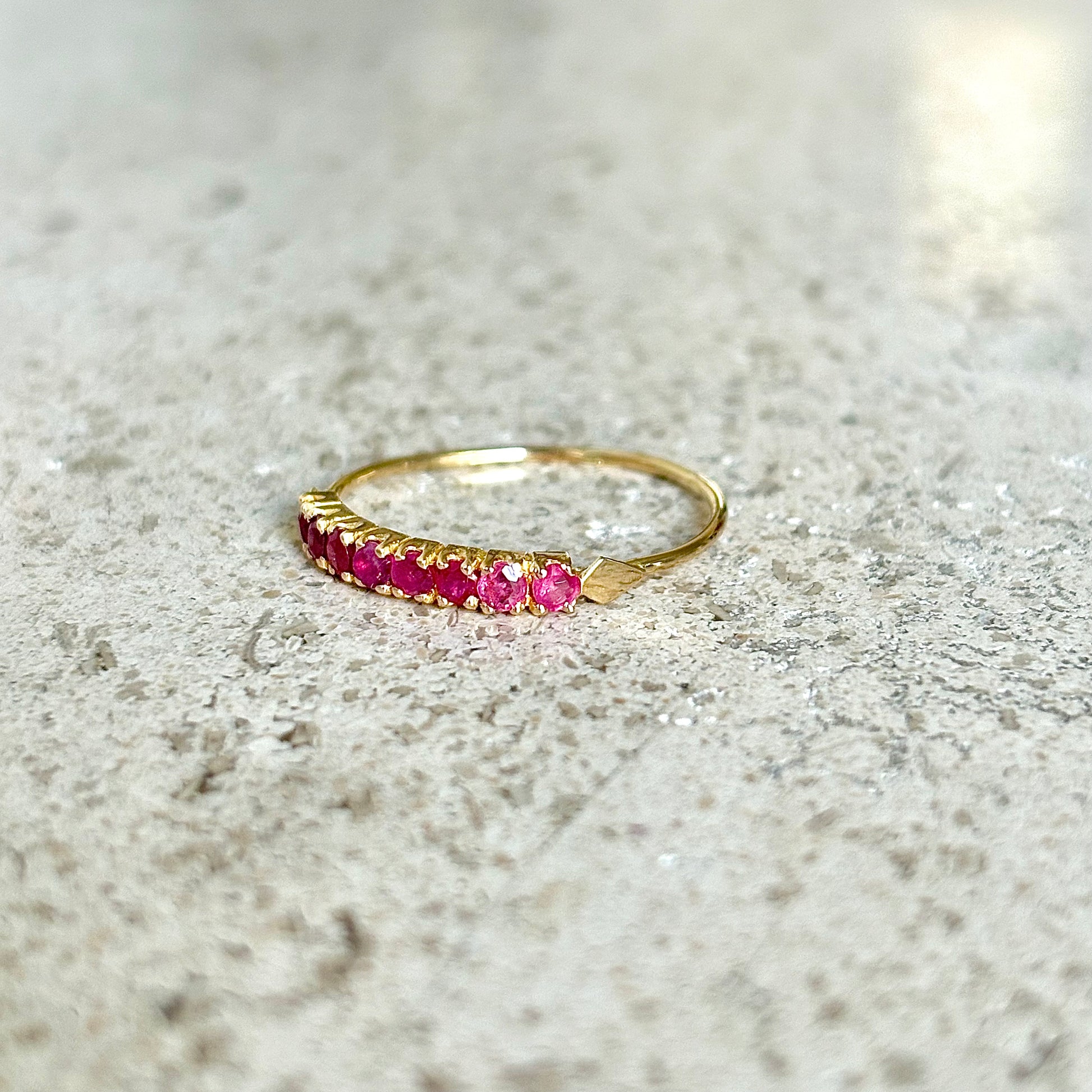 Bague Alliance - Or Jaune 750 & Rubis