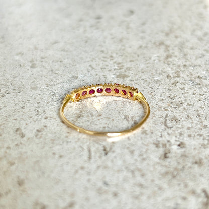 Bague Alliance - Or Jaune 750 & Rubis